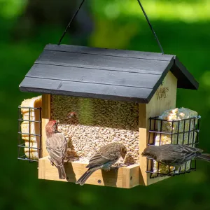 Bamboo 3QT Hopper Bird Feeder with Suet