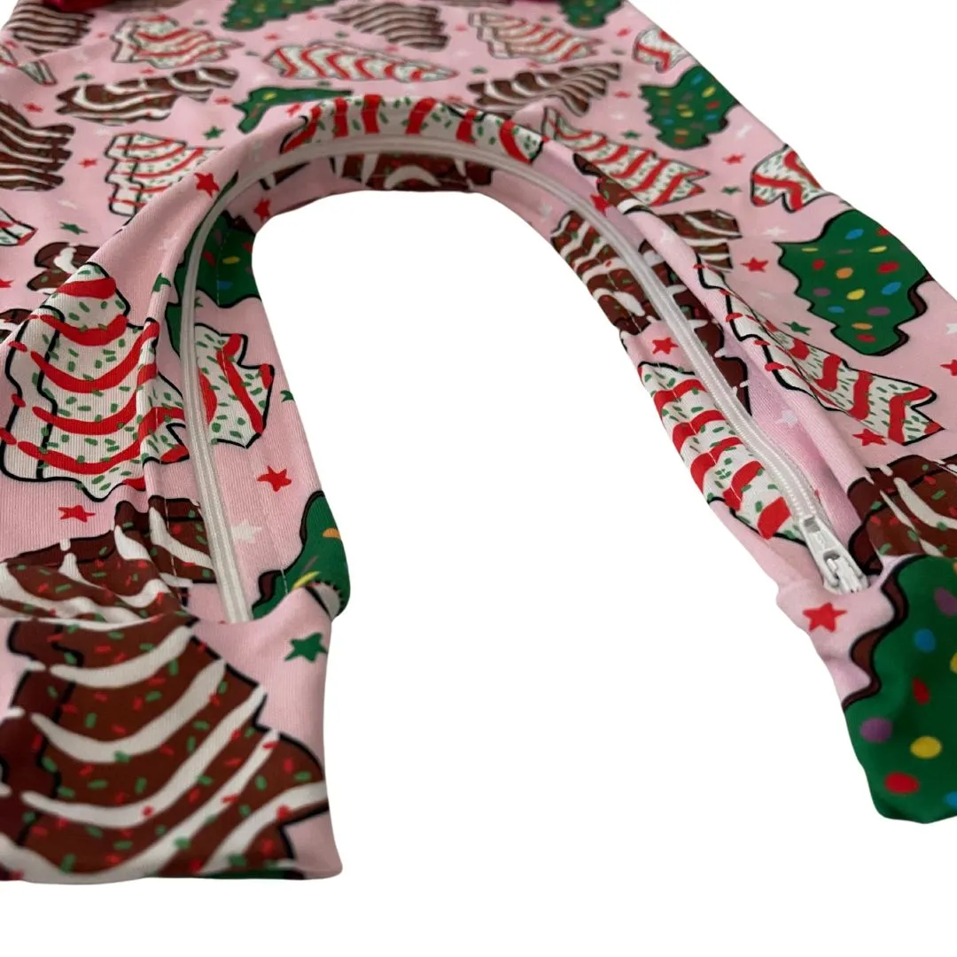 Christmas Cakes Zip Romper