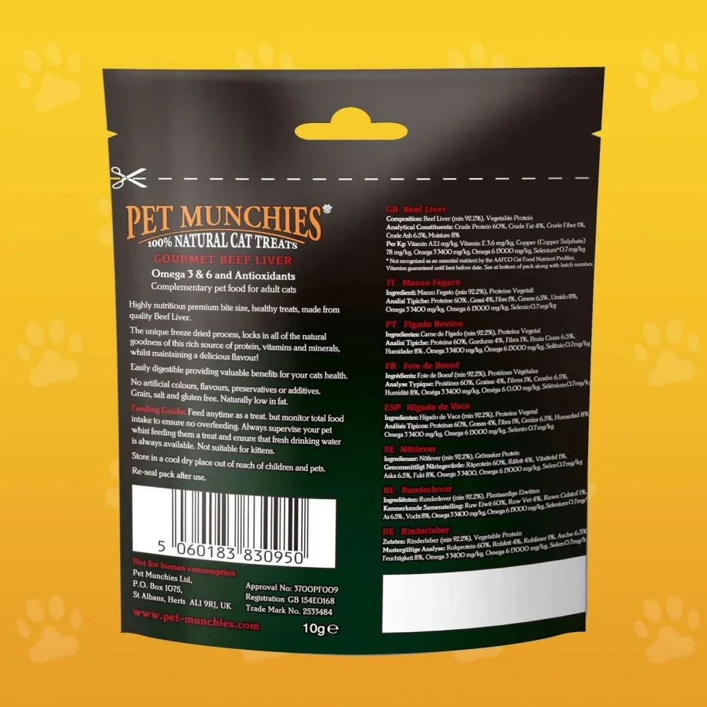 Gourmet Beef Liver Pet Munchies Cat Treats