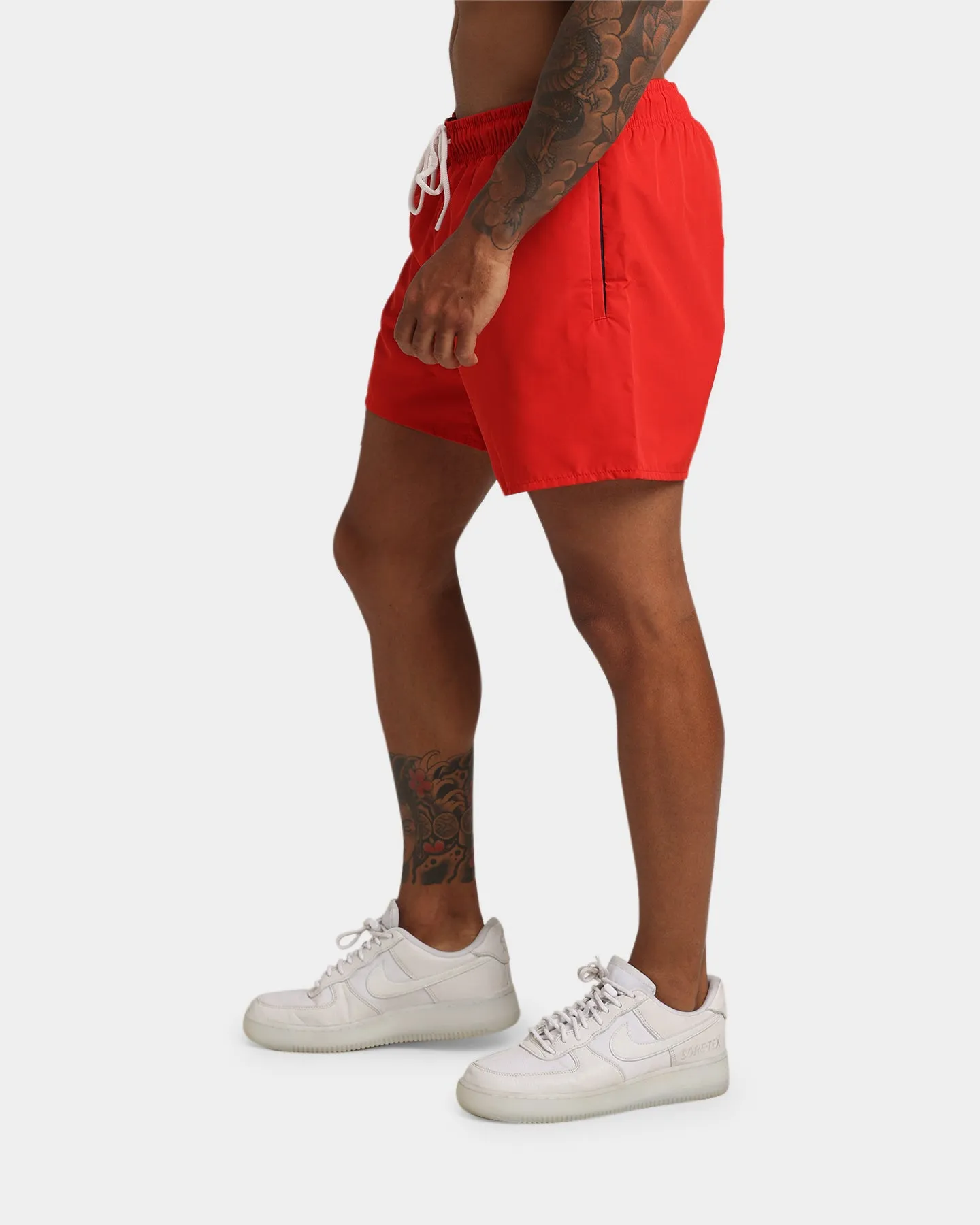 Lacoste Block Colour Swim Shorts Red/Navy Blue