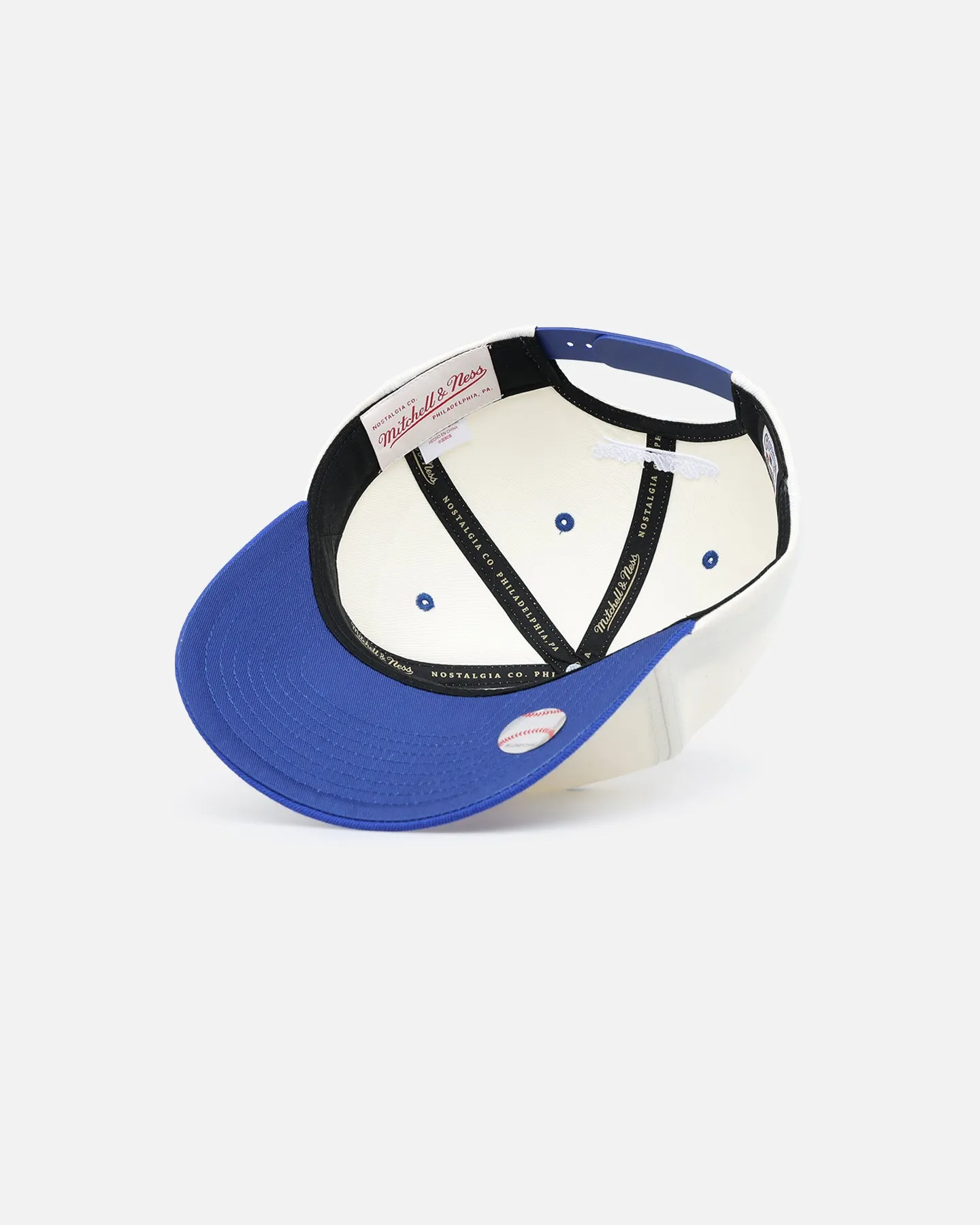 Mitchell & Ness Atlanta Braves Go Team Go Snapback White Cream/Blue