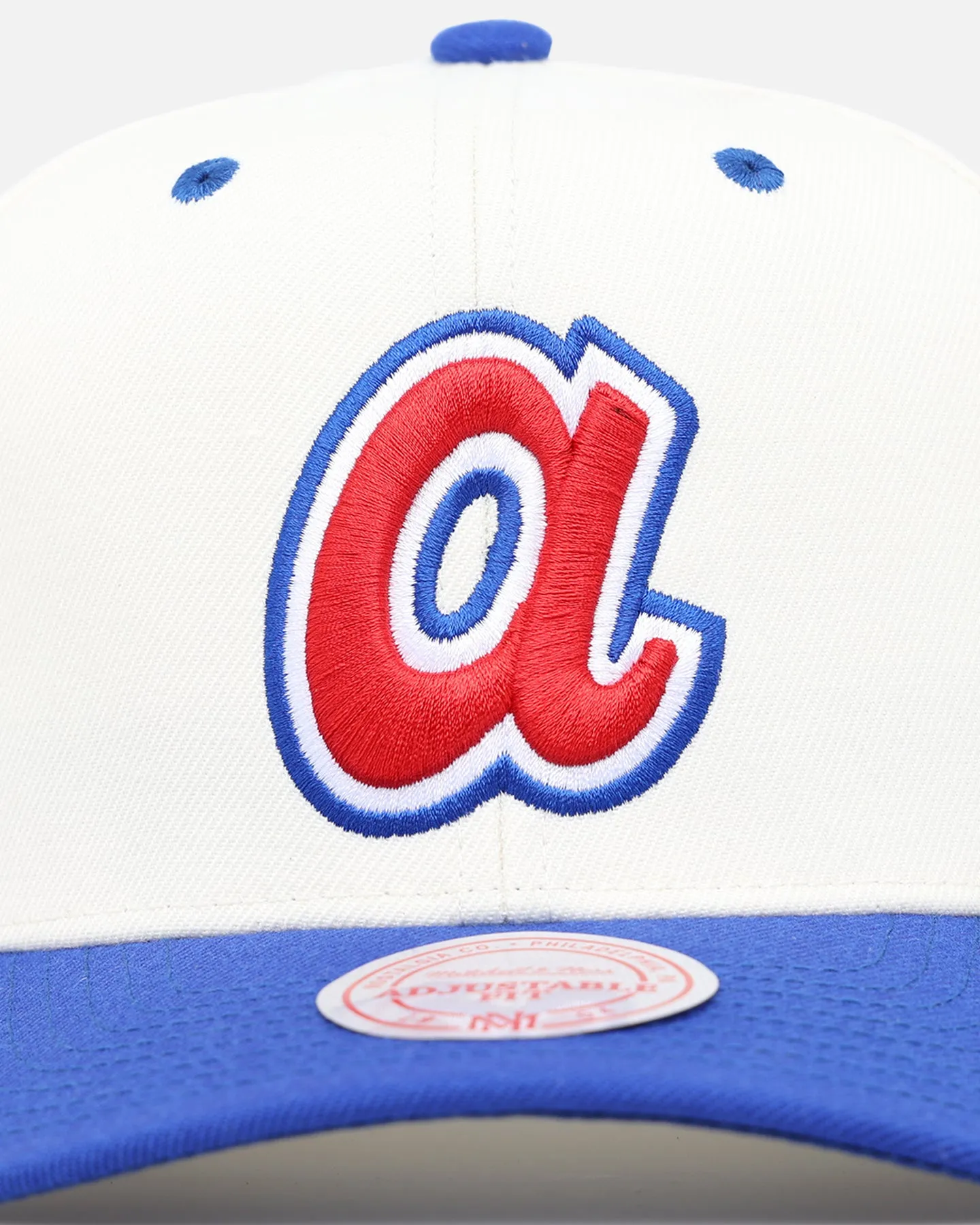 Mitchell & Ness Atlanta Braves Go Team Go Snapback White Cream/Blue