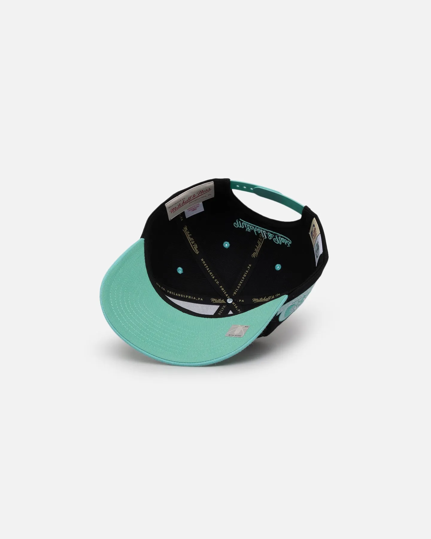 Mitchell & Ness Boston Celtics "Ice Blue" Script Origin Snapback Black/Ice Blue