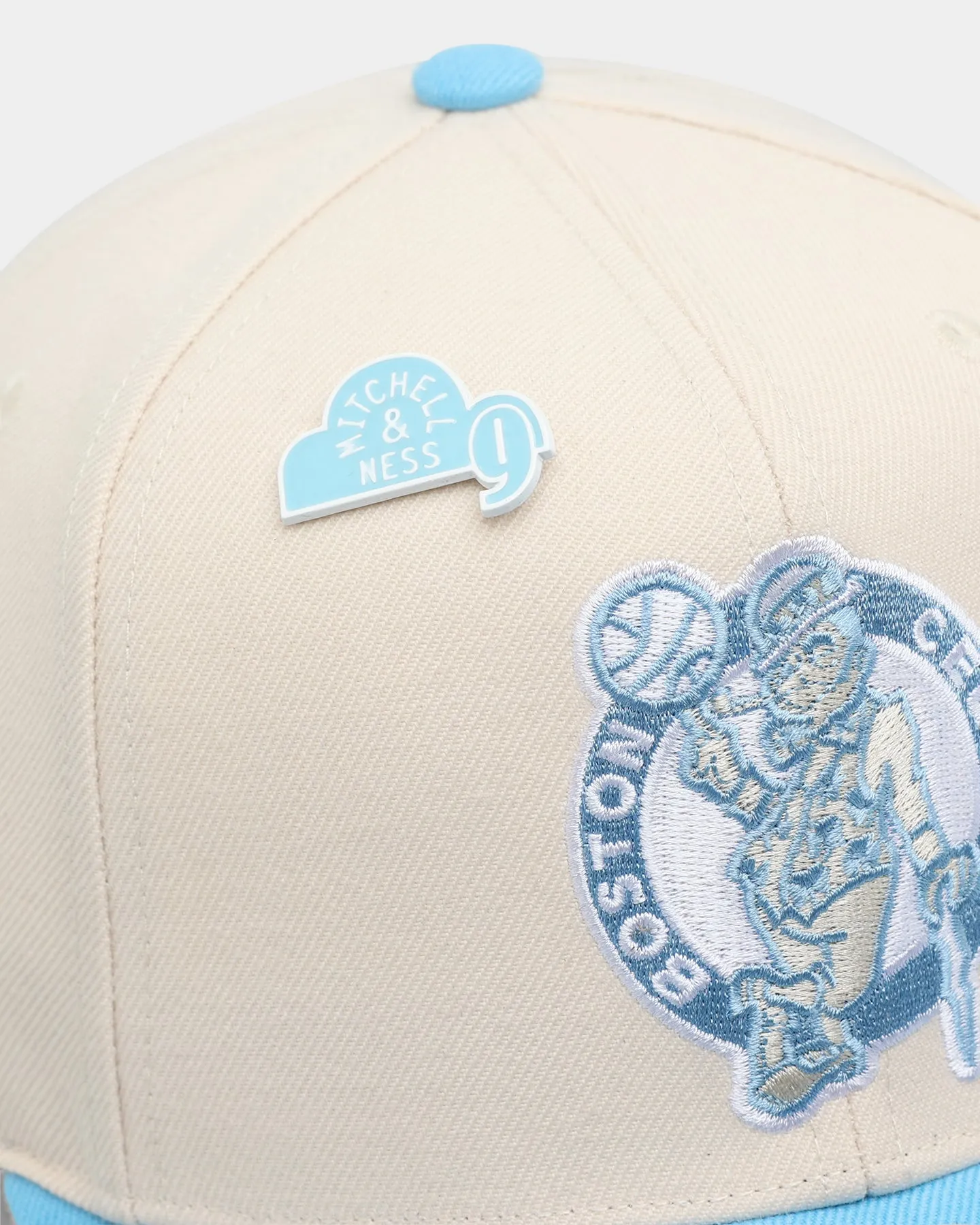 Mitchell & Ness Boston Celtics 'Sky Blue' Snapback Cream