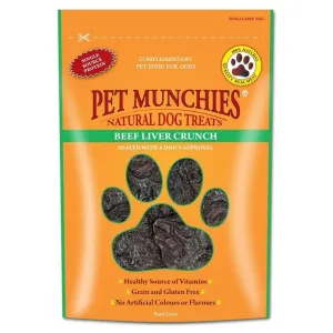 Pet Munchies 80g Beef Liver Crunch Dog Treats