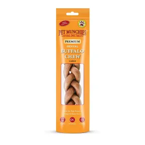 Pet Munchies Buffalo Dental Dog Chew Large 90g
