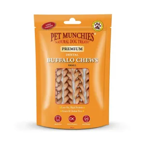 Pet Munchies Buffalo Dental Dog Chew Small 4pk