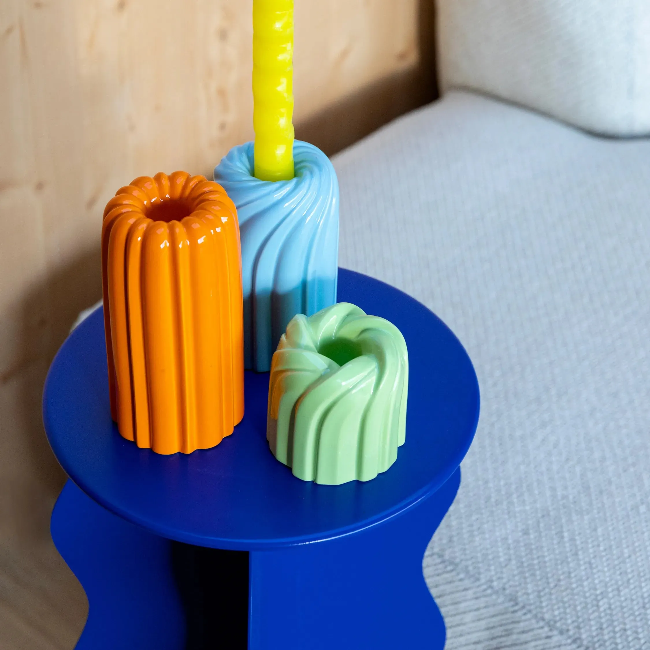 Turban Candle Holder (Light Blue)