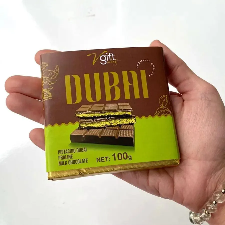V-Gift Pistachio Praline Dubai Chocolate Bar